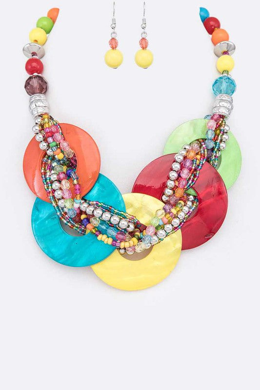 Swirl Enamel Collar Necklace