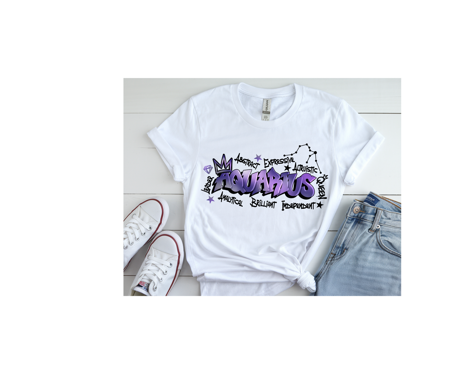 Aquarius Graffiti Women's Tee