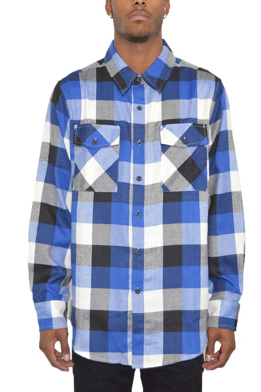 Checkered Long Sleeve Flannel Shirt