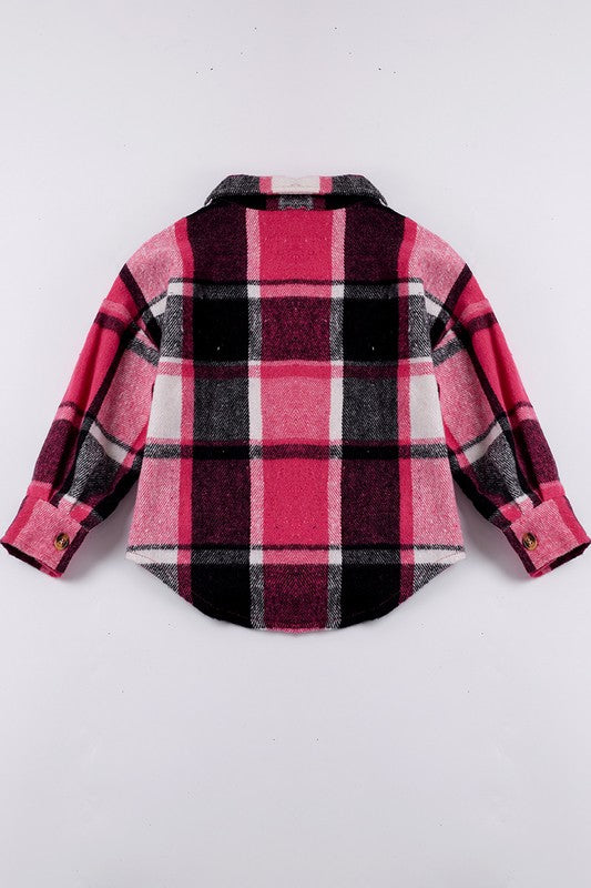 Pink plaid button down mommy &me shirt