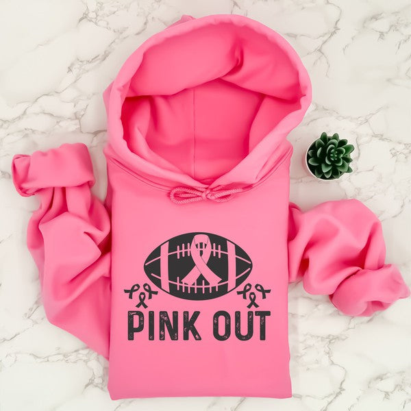 Pink Out Football Breast Cancer Hoodie