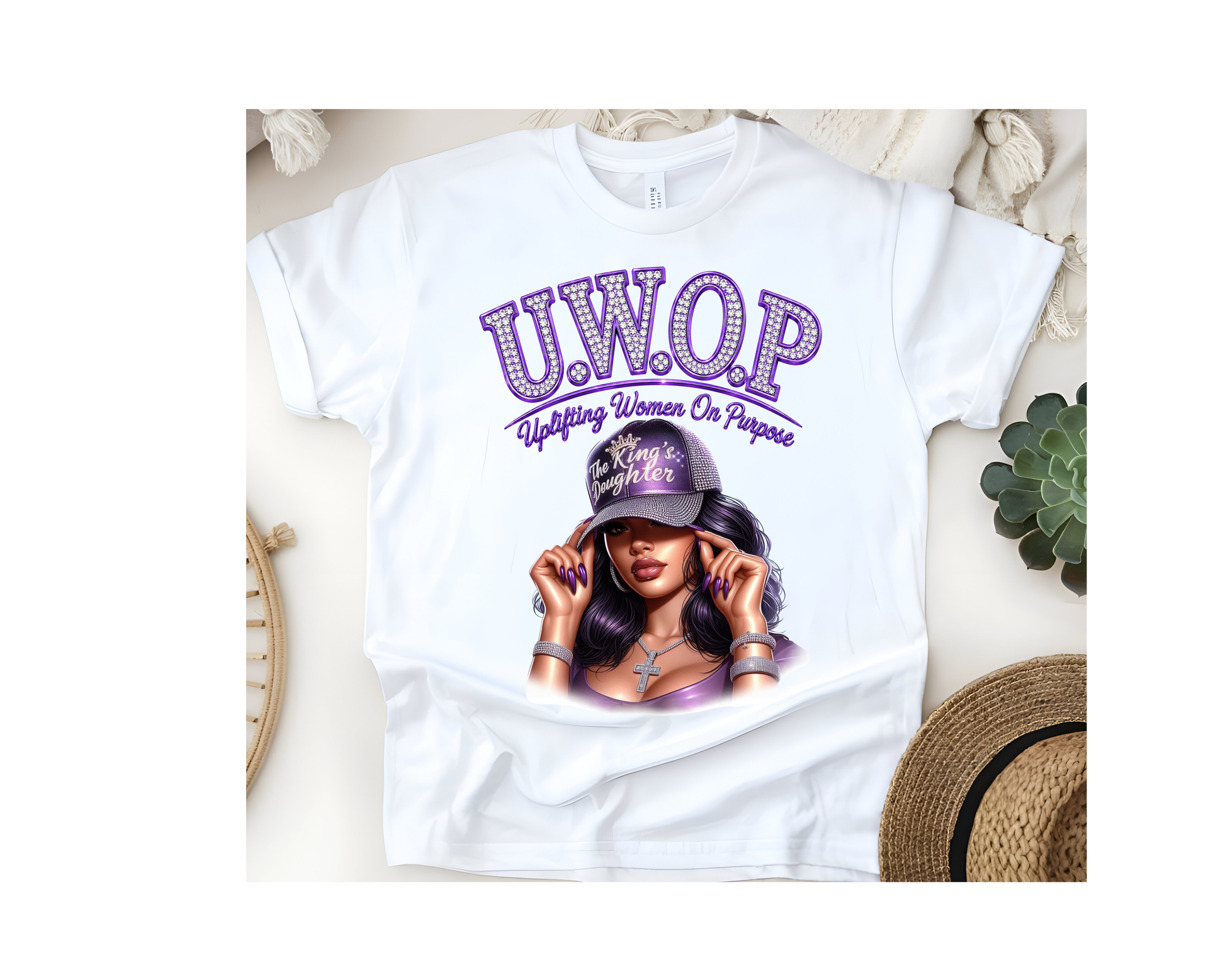 Customized U.W.O.P. Uplifting Women On Purpose T-Shirt - Purple Collection