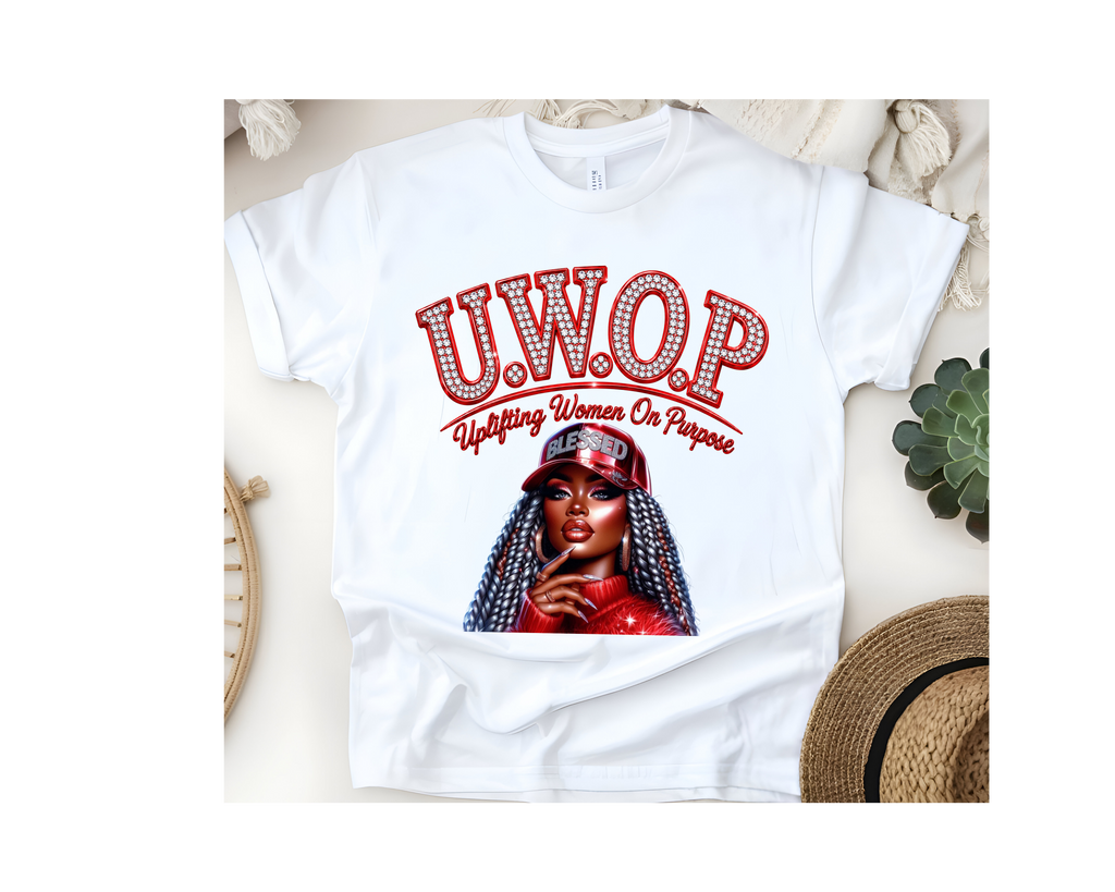 Customized U.W.O.P. Uplifting Women On Purpose T-Shirt - Red Collection