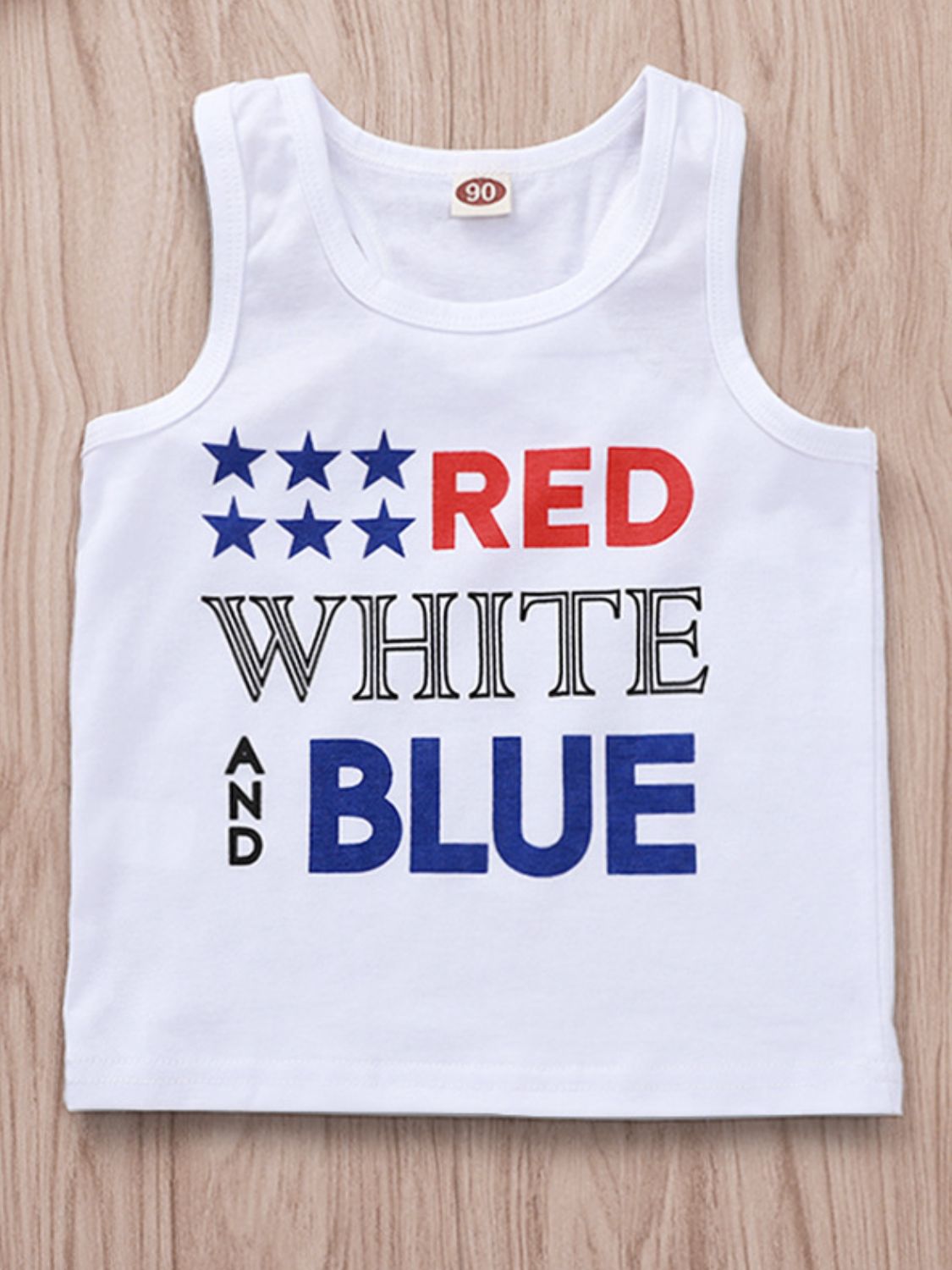 Kids Graphic Tank and US Flag Shorts Set